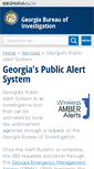 Mobile Screenshot of alerts.gbi.georgia.gov