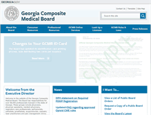 Tablet Screenshot of medicalboard.georgia.gov
