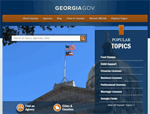 Tablet Screenshot of georgia.gov